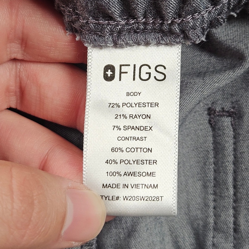 FIGS Zamora Jogger Scrub Pants Womens Medium Tall Gray Technical Collection - Picture 10 of 11
